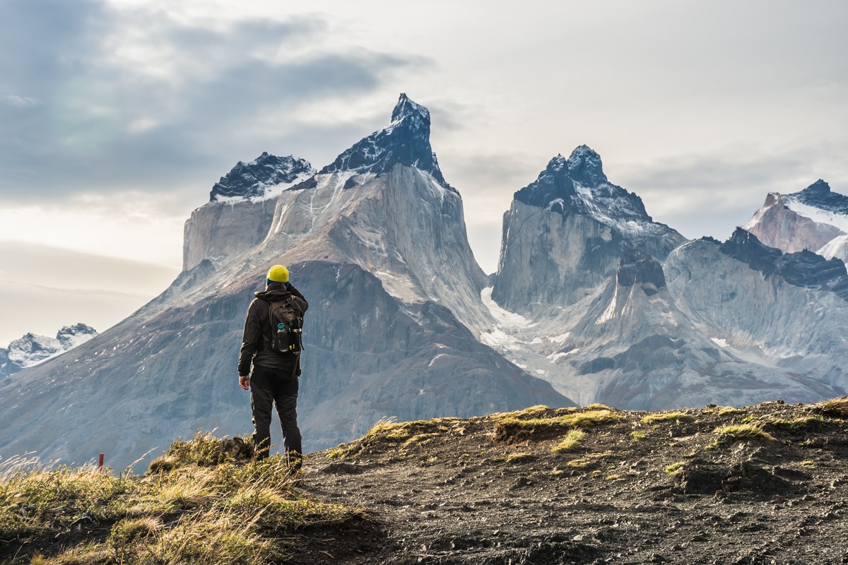 Looking at Cuernos del Paine