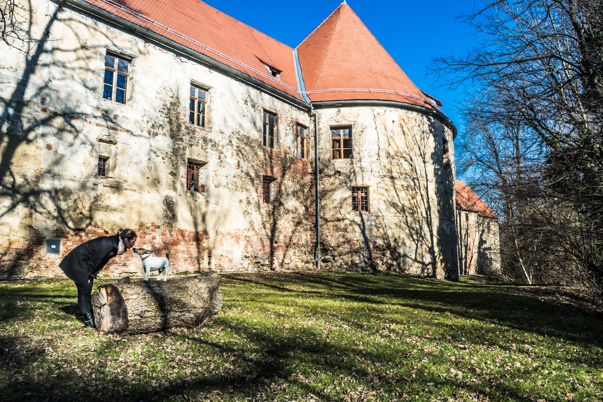 In front of the castle (Goricko, Slovenia)