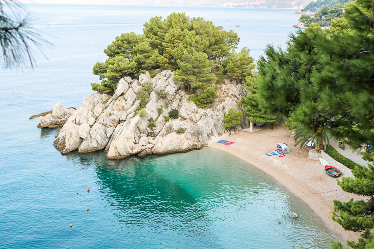 Beach in Brela, Croatia