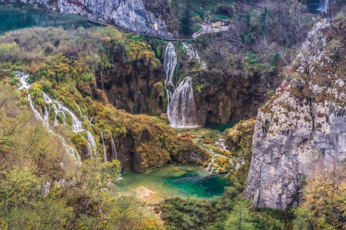 Plitvice Lakes and waterfalls are one of the highlights of a Balkan trip