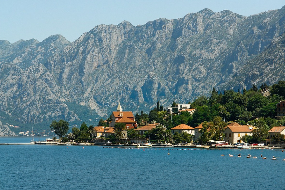 Kotor village in the Kotor bay, Montenegro