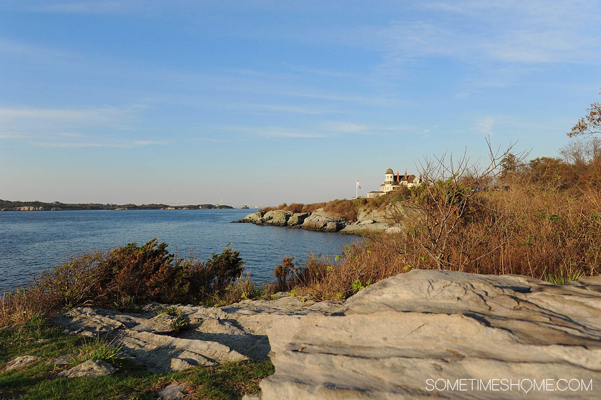 Beach and cliffs in Newport, RI 