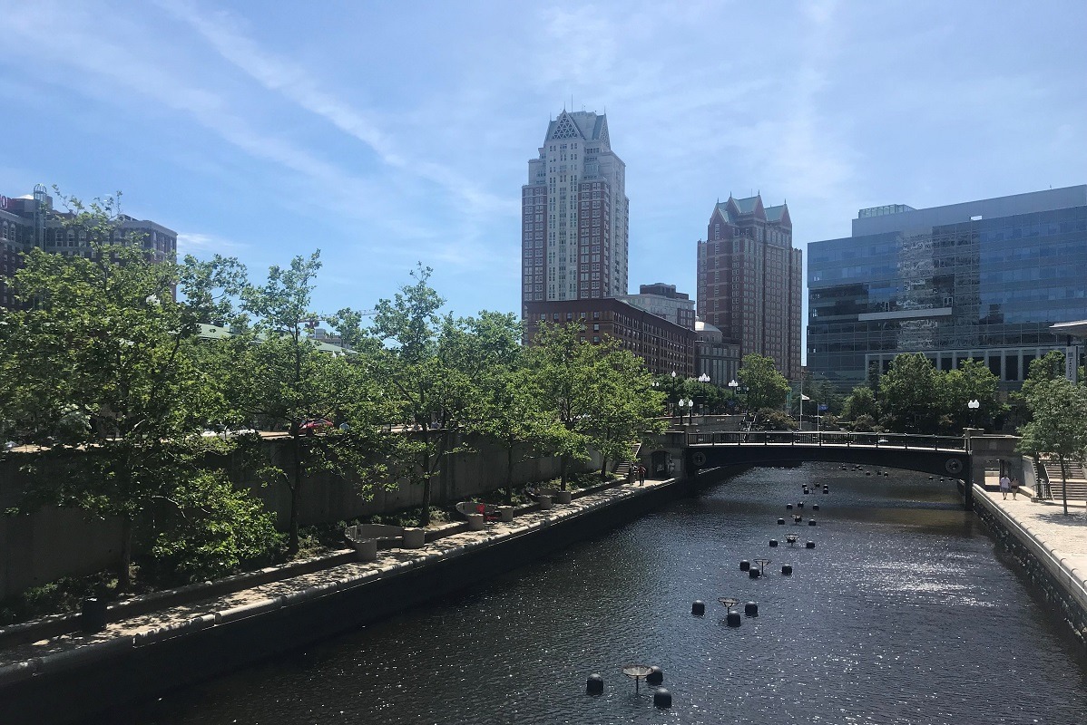 Providence river in Providence, one of must stops on a New England Road Trip