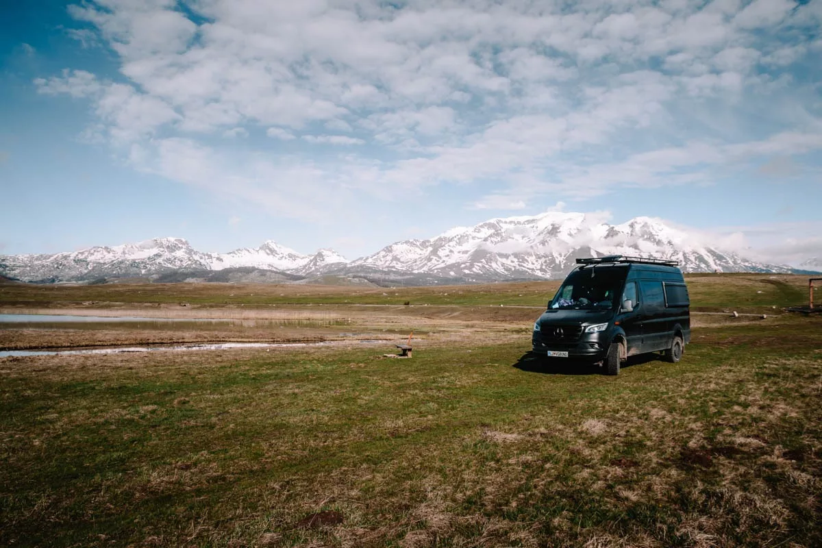 Wild camping in Montenegro near Durmitor national park